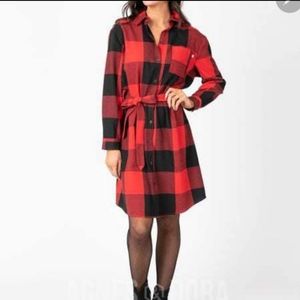 Black & Red Shirt dress